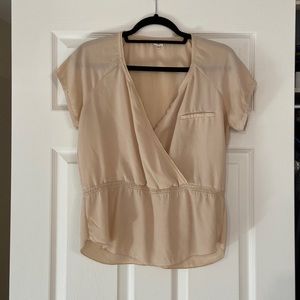 Aritzia cream blouse